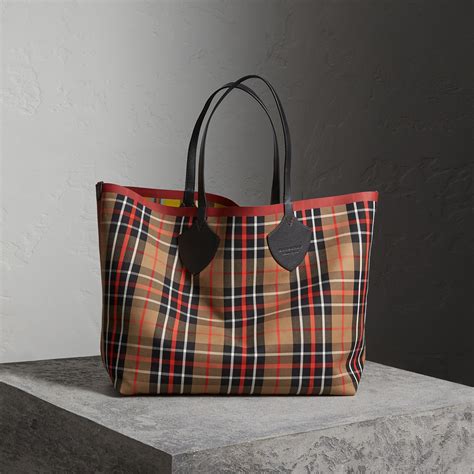 burberry tartan cotton pouch|Burberry tote bag.